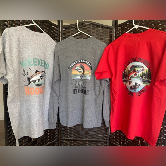 3 Fishing graphic T-shirts - Picture 2 of 6